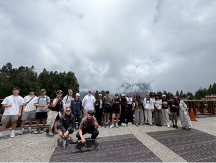 Students at a nature overlook