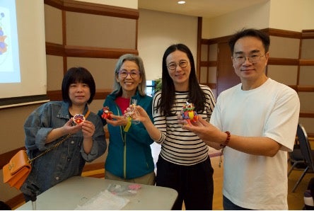 People presenting their dough figurines